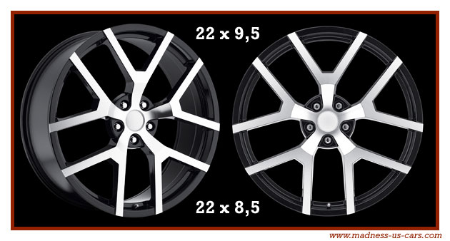 Jantes Showwheels Haltster Chevrolet Camaro ou Ford Mustang